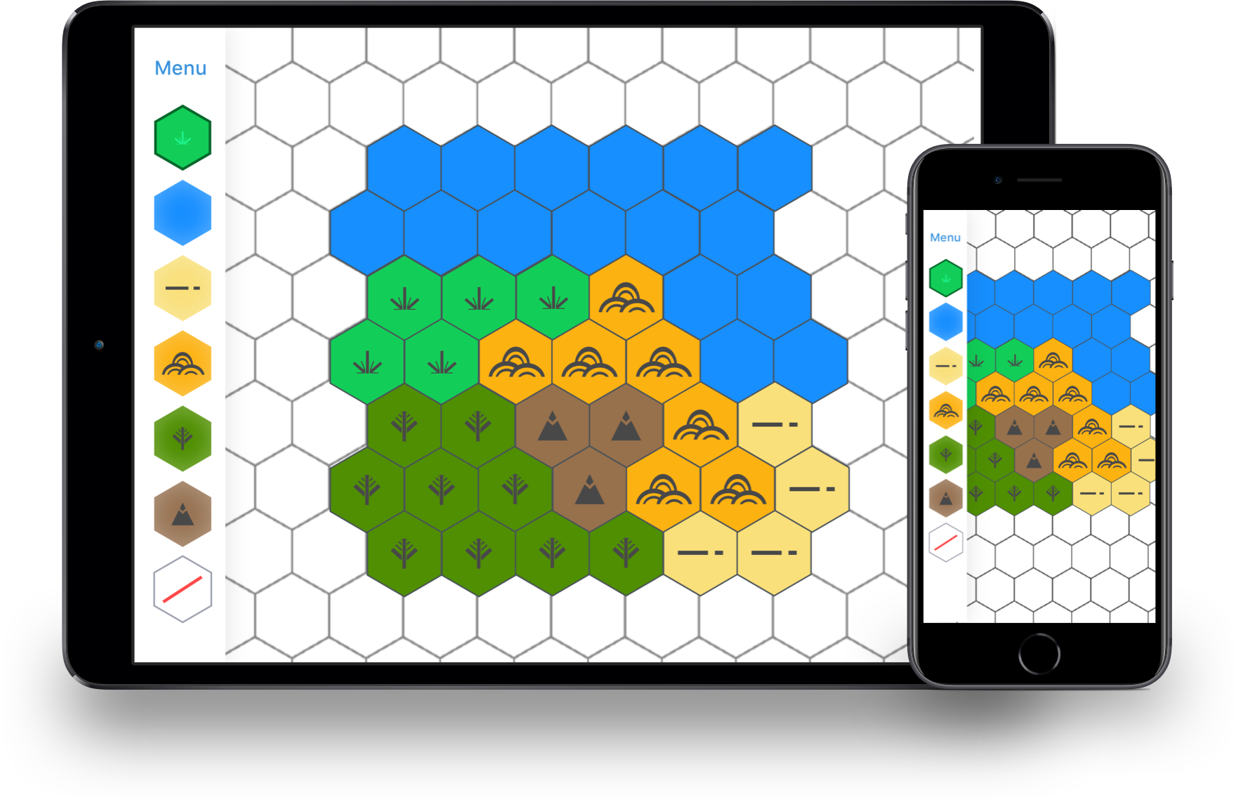 Hex Map Maker Frimicc - Smartphone Clipart (1760x1139), Png Download