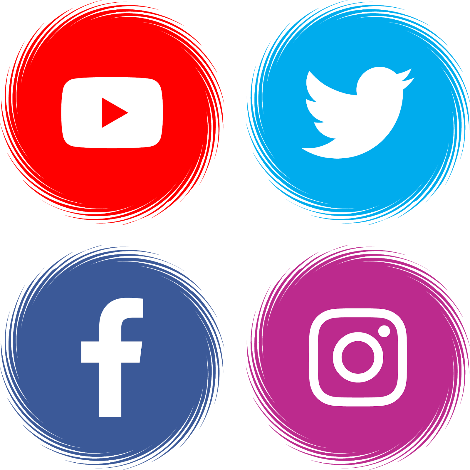 Download Youtube Facebook Twitter Instagram Svg Eps - Logotipo Facebook Instagram Whatsapp Clipart (1600x1600), Png Download