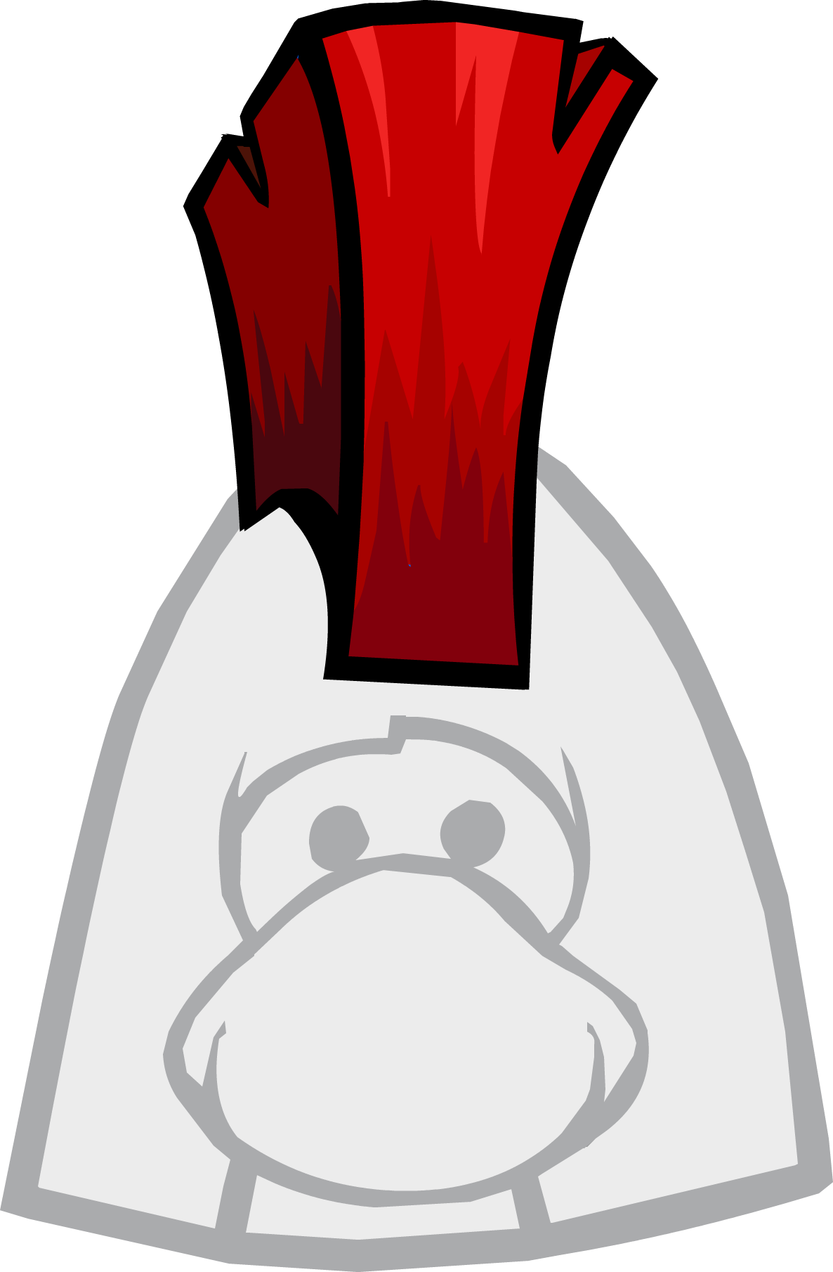 Mohawk Png - Up Sweep Club Penguin Clipart (1186x1810), Png Download