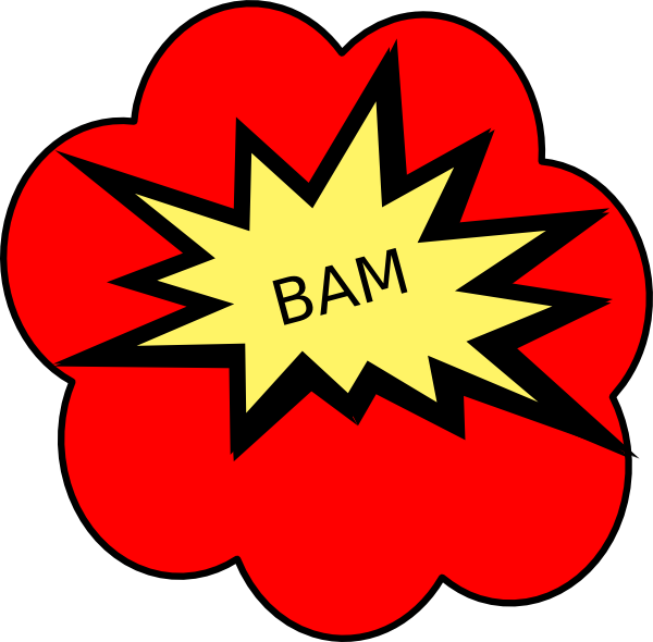 Bam 2 Clip Art - Comic Bam Png Transparent Png (600x590), Png Download
