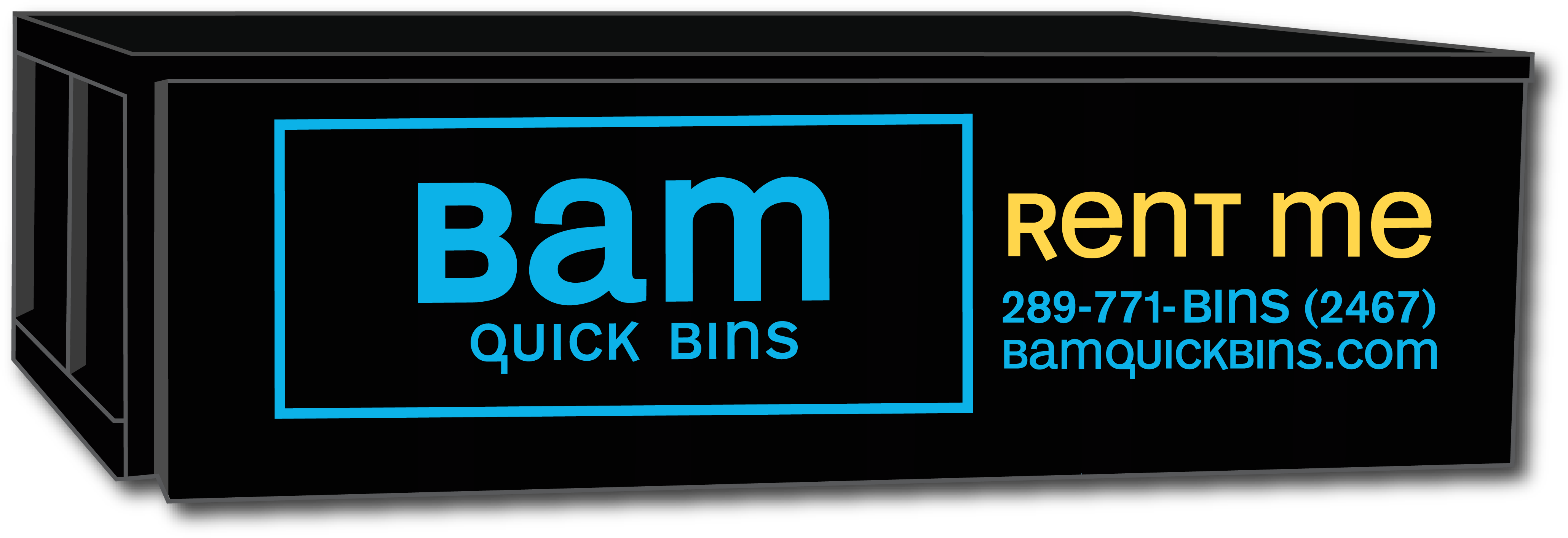 Bam Quick Bins Northumberland - Graphic Design Clipart (4267x1888), Png Download