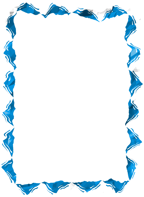 Frame Crumpled Blue And White Paper Clipart (597x819), Png Download