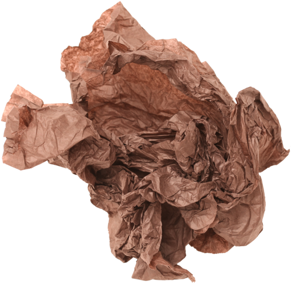 Crumpled Paper - Chocolate Clipart (640x603), Png Download
