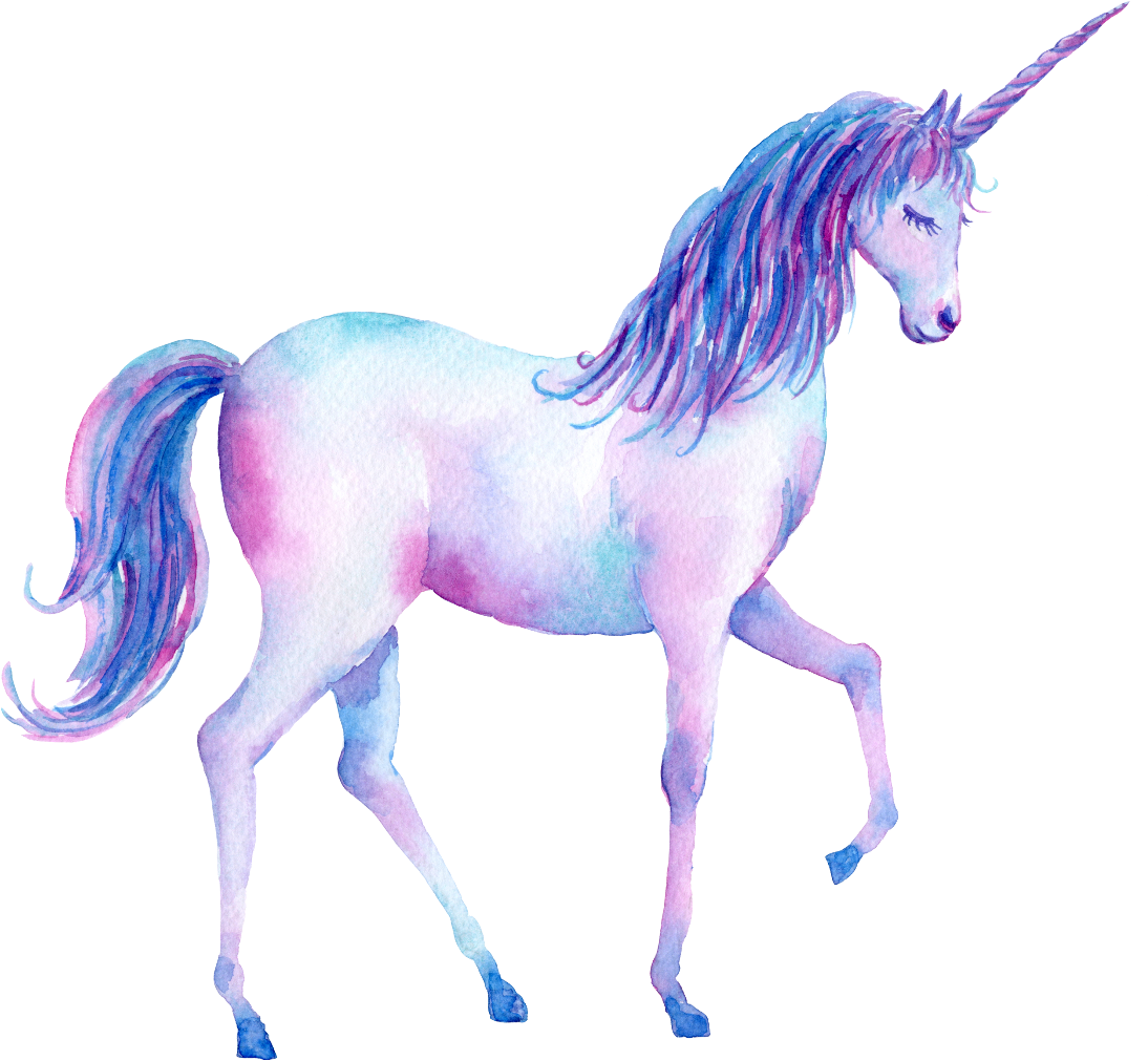 Ftestickers Sticker By Sammi - Unicorn Walking On A Rainbow Clipart (1107x1024), Png Download