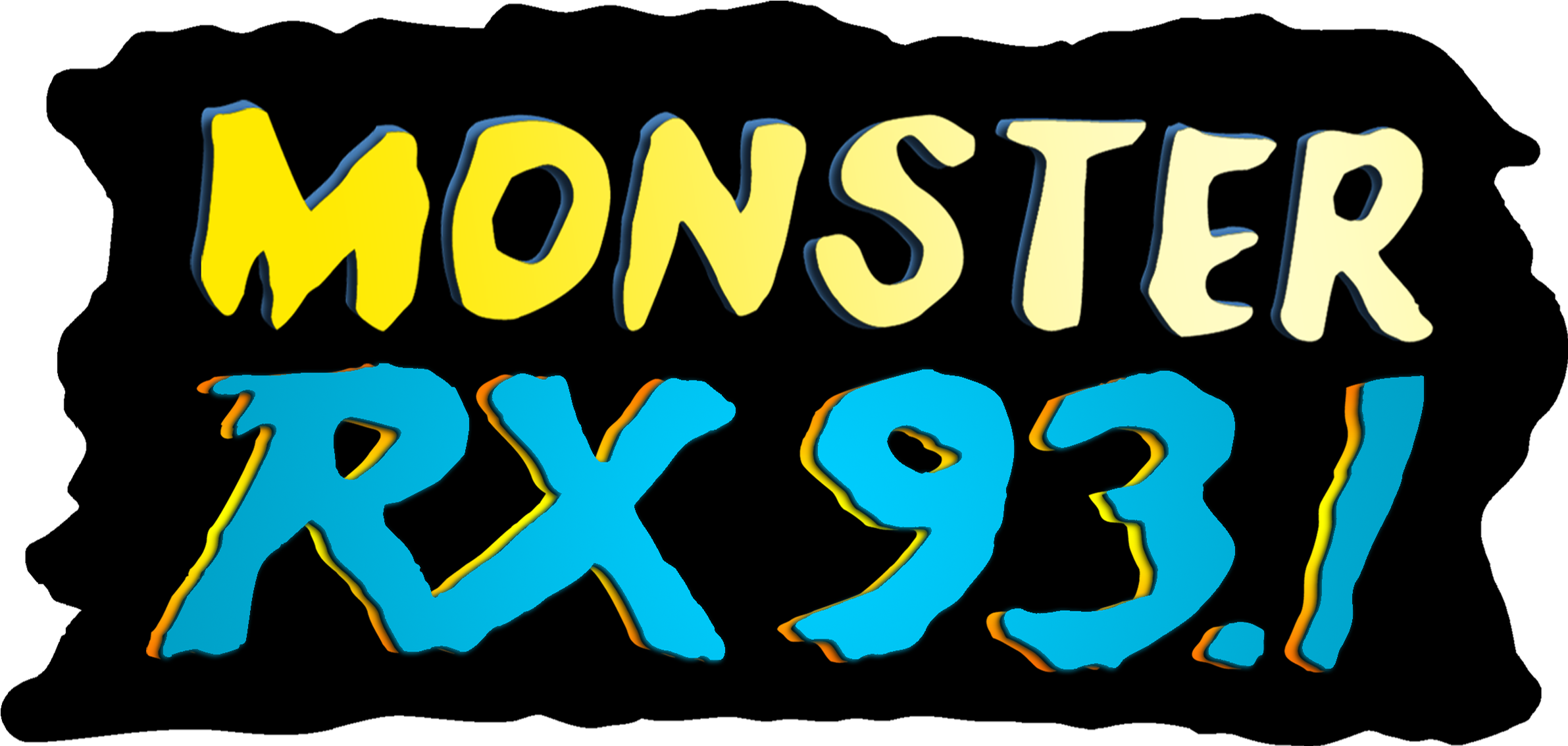 File - Rx 93 - 1 - Monster Radio Rx 93.1 Clipart (2383x1265), Png Download