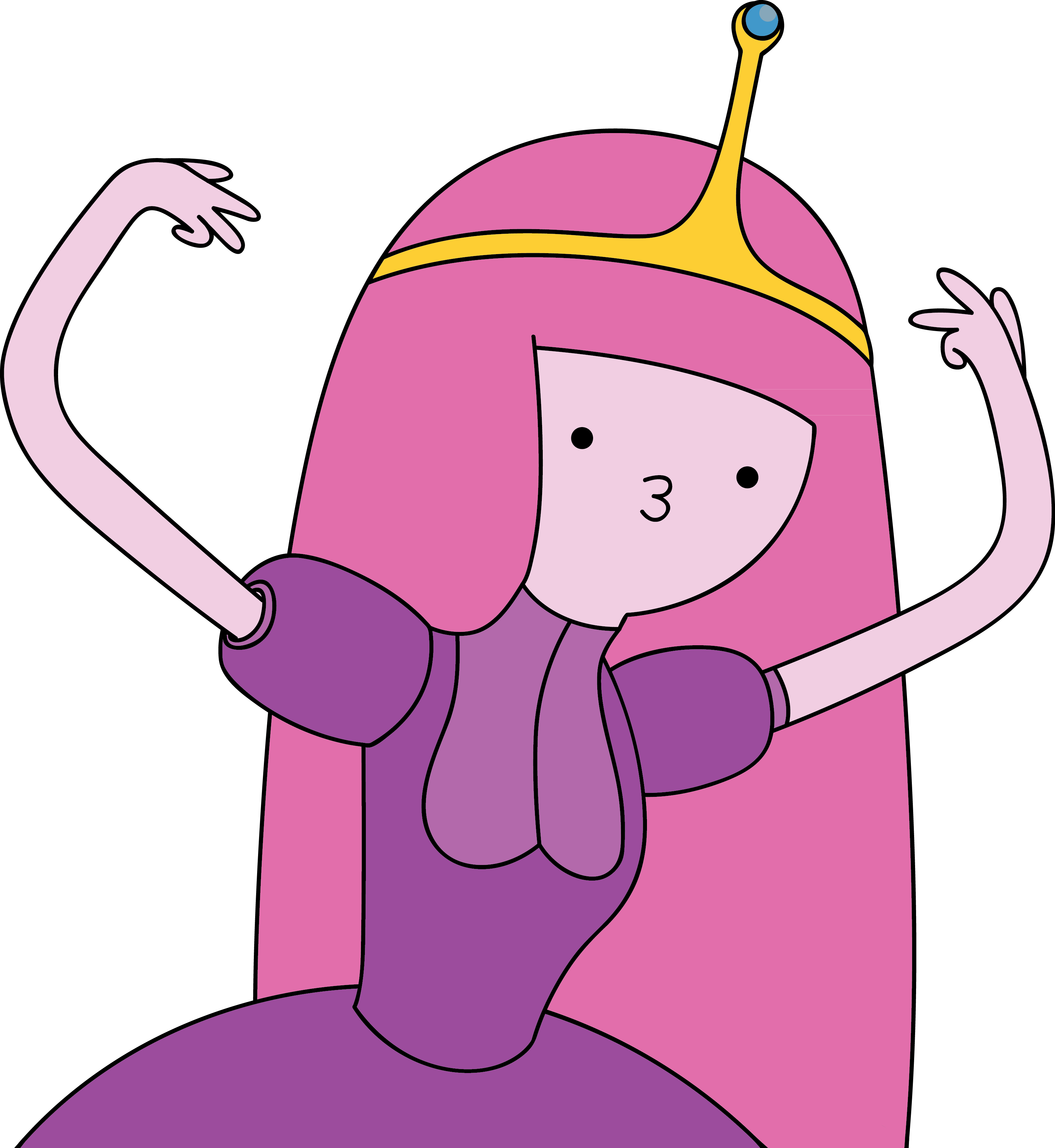 31169591 - >> - Adventure Time Pink Princess Clipart (3250x3537), Png Download