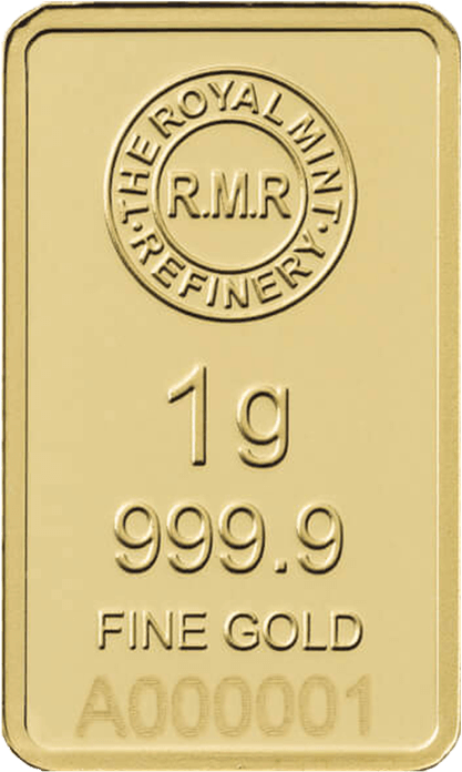 1 G Gold Bar Minted - 1 G Gold Bar Clipart (696x696), Png Download
