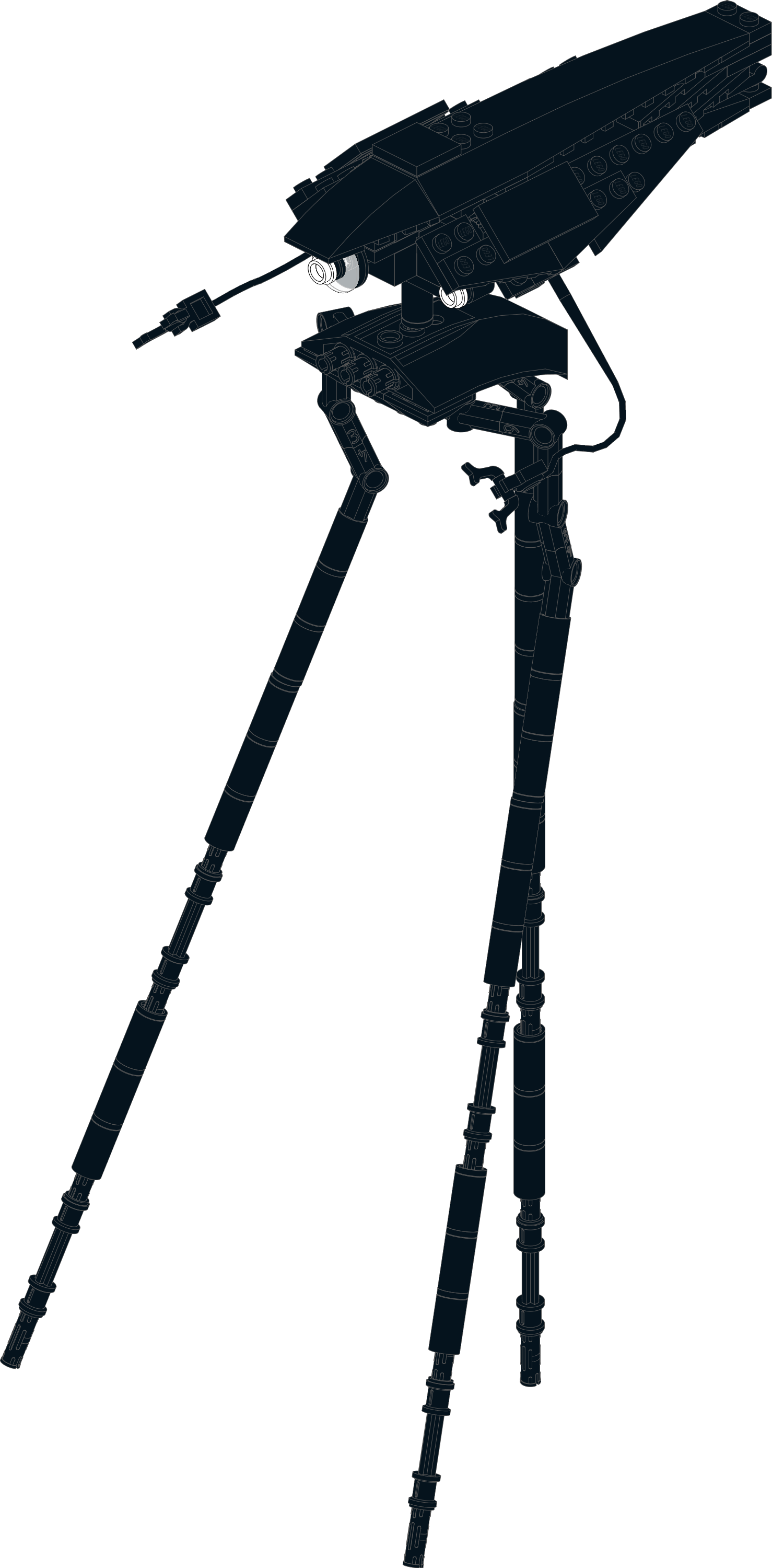 Ichiban Wotw Tripod11 - Tripod Alien Png Clipart (1478x3000), Png Download