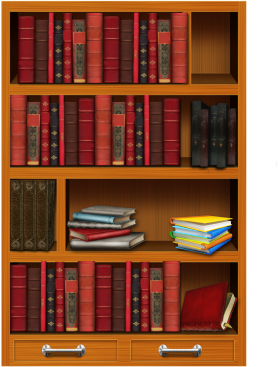 Png Bookshelf By Moonglowlilly Pluspng - Adesivo De Parede Copo De Leite Clipart (999x799), Png Download