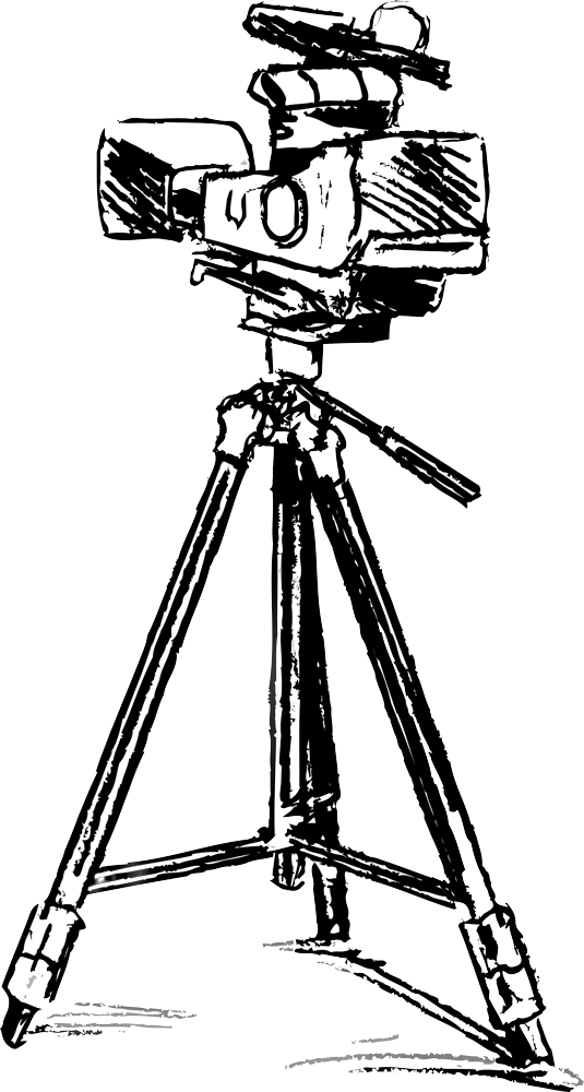 Video Camera - Draw A Video Camera Clipart (535x1000), Png Download