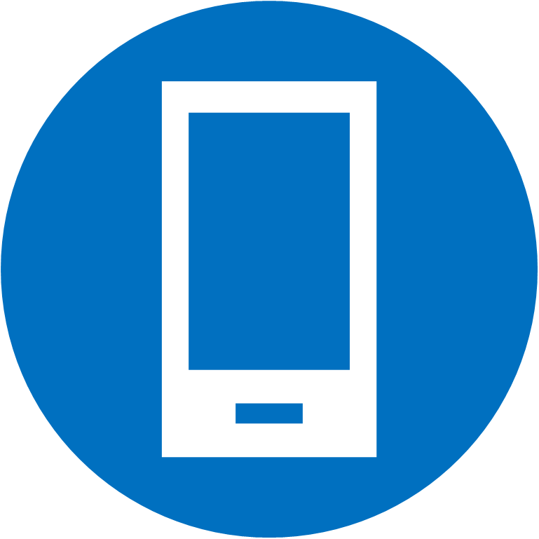 Mobile Icon Png Blue - Mobile Phone Icon Png Blue Clipart (769x769), Png Download