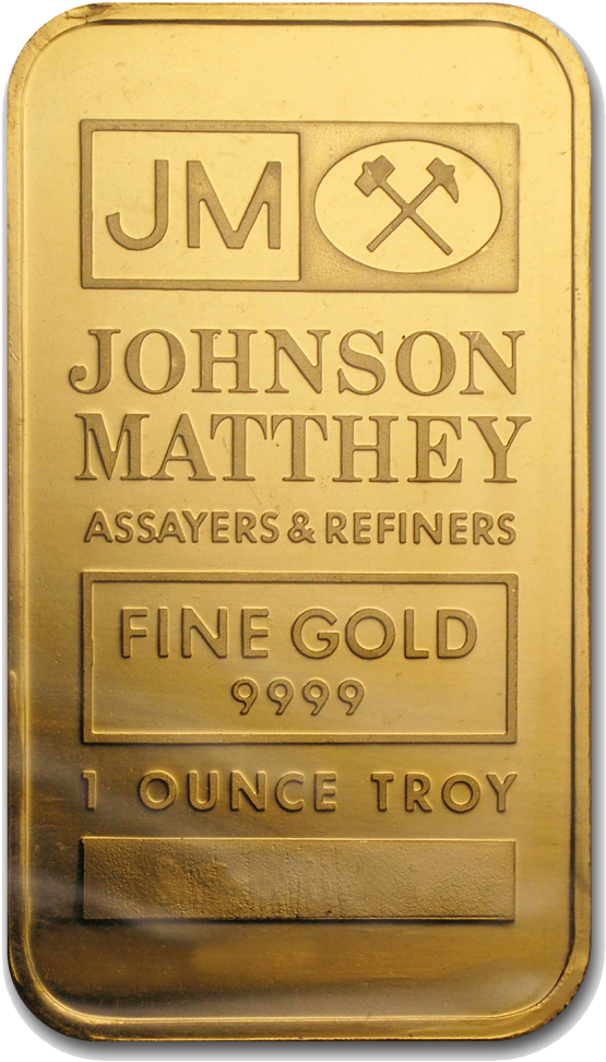 1 Oz Gold Johnson Matthey Bar - Sign Clipart (595x1000), Png Download