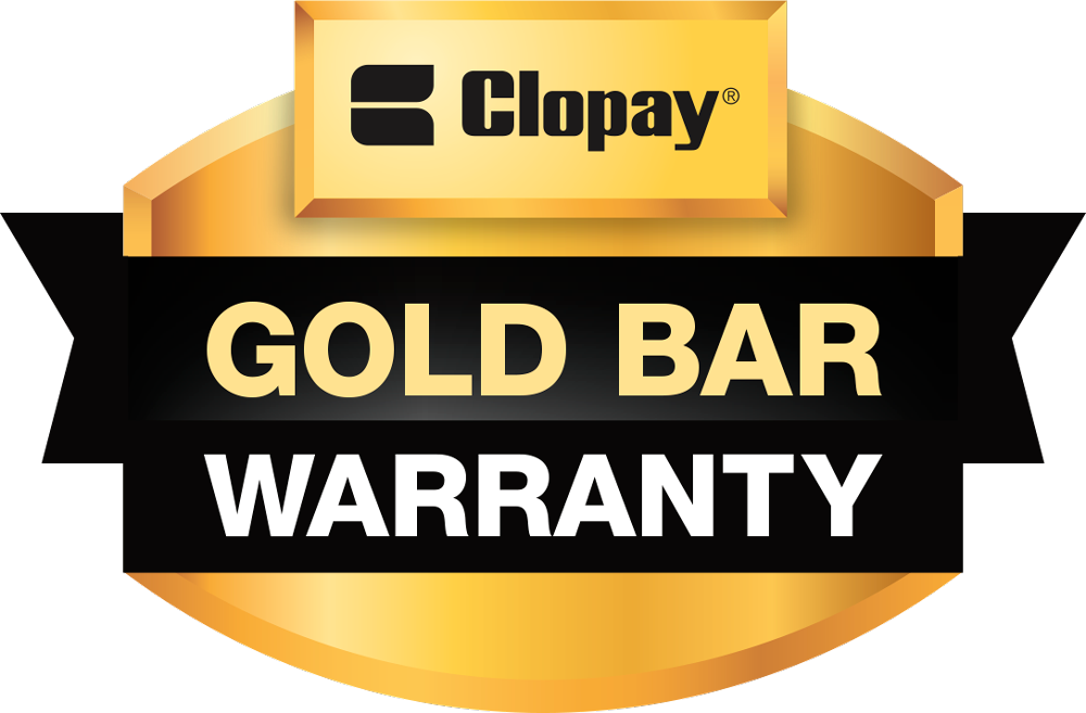 Gold Bar Warranty Rgb - Clopay Garage Doors Clipart (1000x657), Png Download
