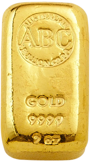 The Abc Bullion 2 Ounce Cast Gold Bar Is A Favourite - Gold Clipart (800x800), Png Download
