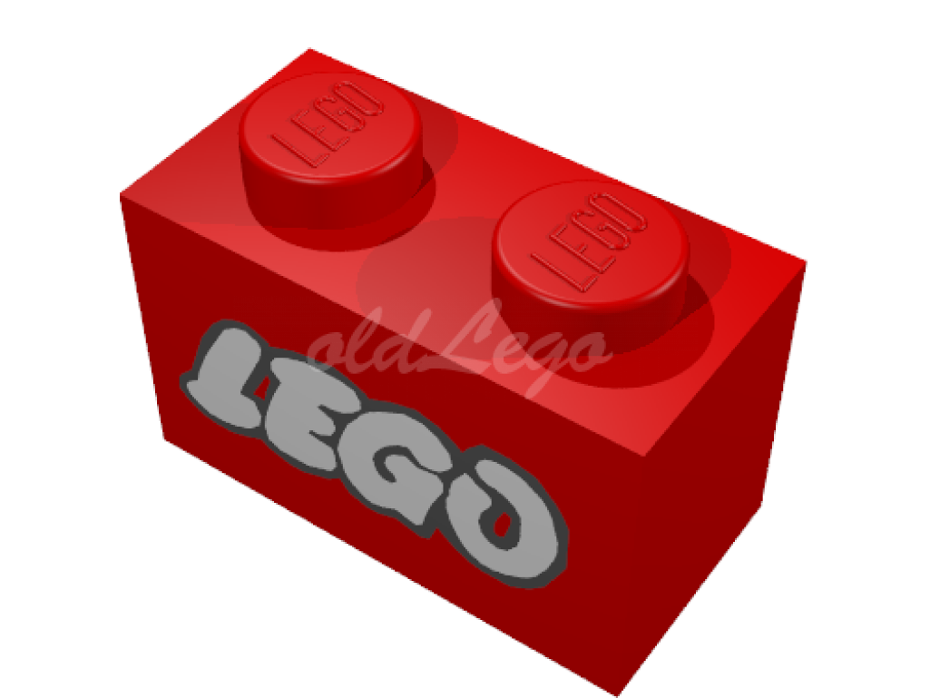 Brick 1 X 2 With White Old Style Lego Logo With Black - Black And White Clipart (1024x1024), Png Download