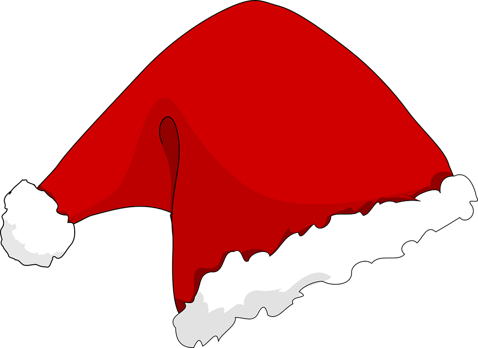 Xmas Santa Claus Cap Hat Png Transparent Images Clipart - Santa Hat Clip Art (960x699), Png Download