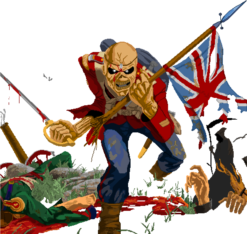 The Trooper - Iron Maiden Trooper Art Clipart (1000x1000), Png Download