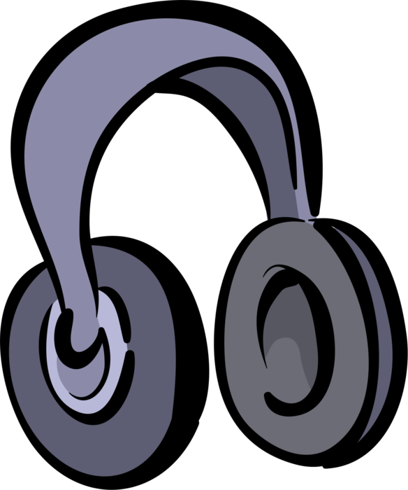 Vector Illustration Of Personal Audio Stereo Earphone - Headphones Clipart (584x700), Png Download