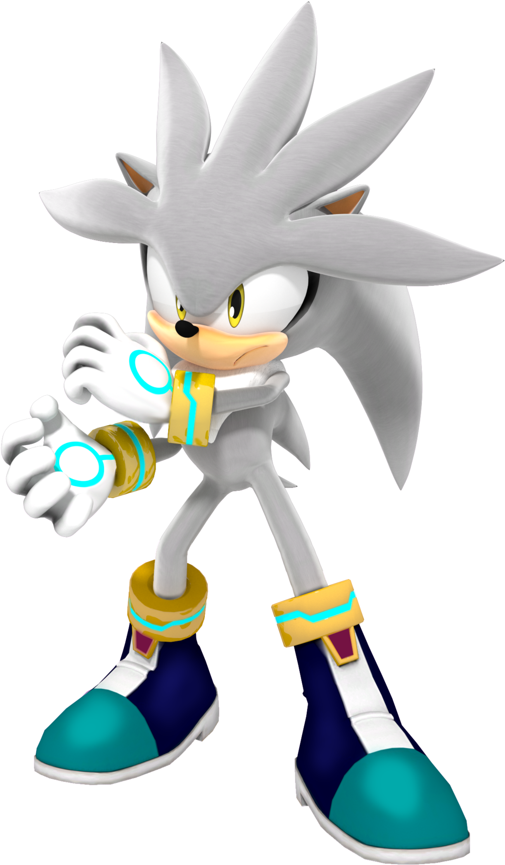 Silver The Hedgehog Png - Silver The Hedgehog Clipart (1024x1755), Png Download
