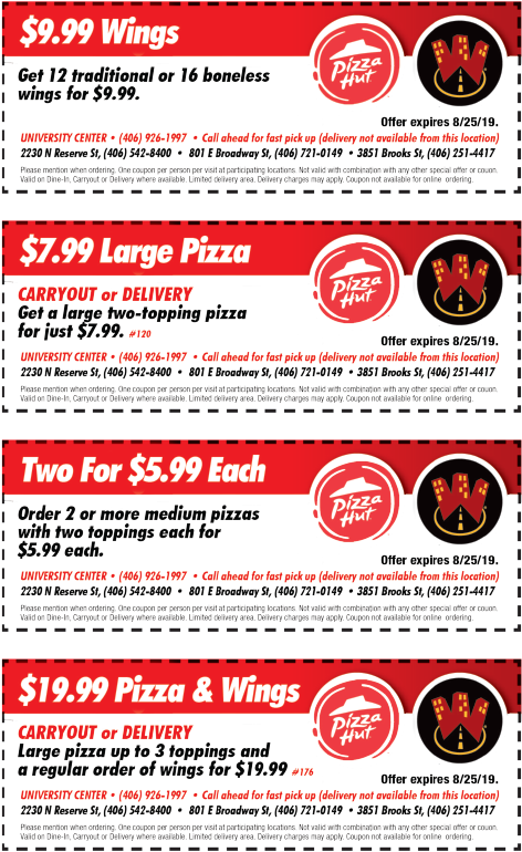 Pizza Hut Coupons - Flyer Clipart (475x776), Png Download