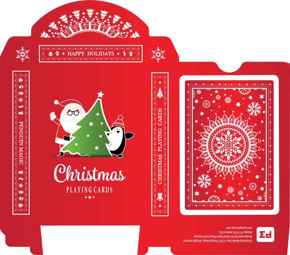 "christmas" Playing Cards 2017 Printed By Uspcc Natalia - Christmas Playing Cards Uspcc Clipart (1000x878), Png Download