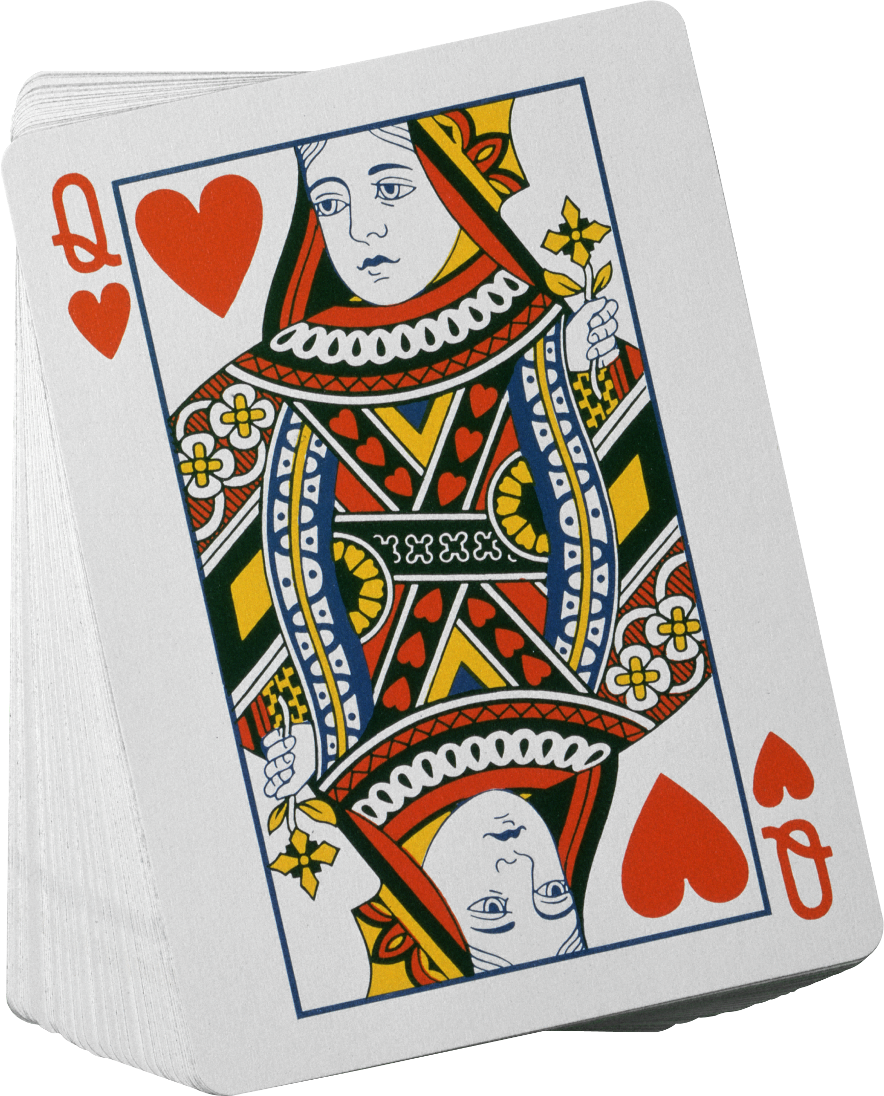 Playing Card Png Image - Queen Of Hearts Card Png Clipart (1734x2150), Png Download