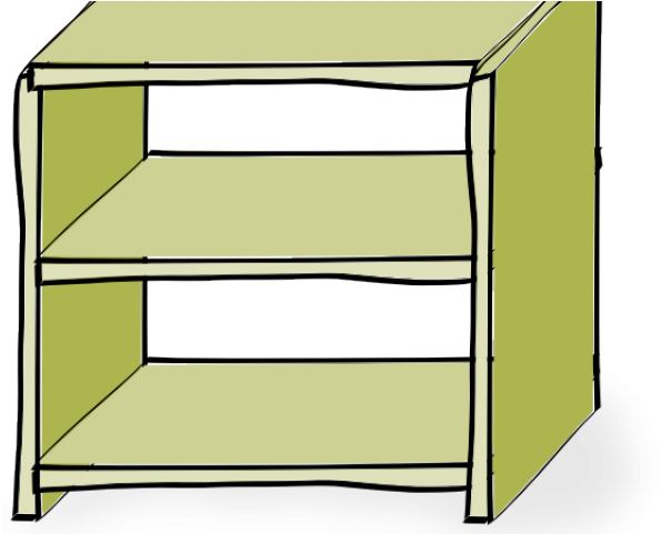 Shelf Clipart Small Cupboard - Clipart Of Shelf - Png Download (640x480), Png Download