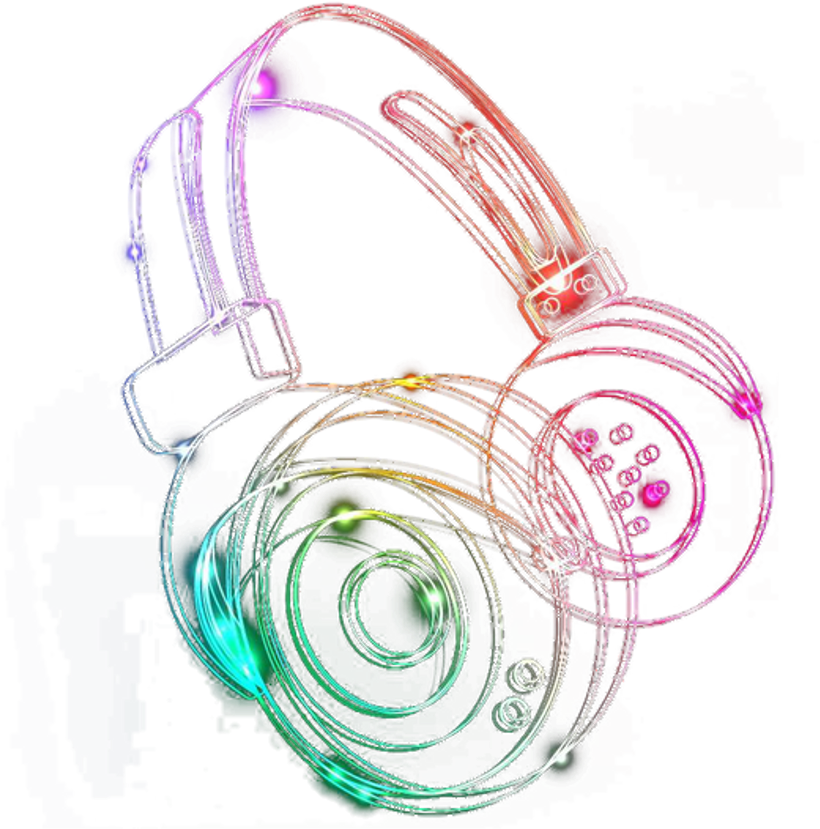 Music Vector Headset Dj Edm Headphone Disco Neon Lighti - Fones De Ouvido Coloridos Clipart (1024x931), Png Download