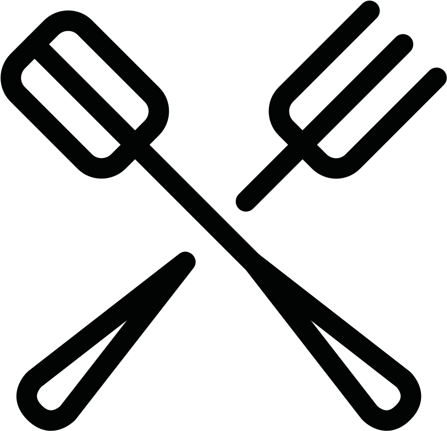 Food Utensils Spatula Fork Clipart (874x843), Png Download