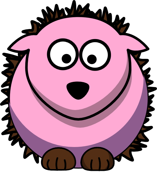 Small - Hedgehog Clipart Pink - Png Download (546x599), Png Download