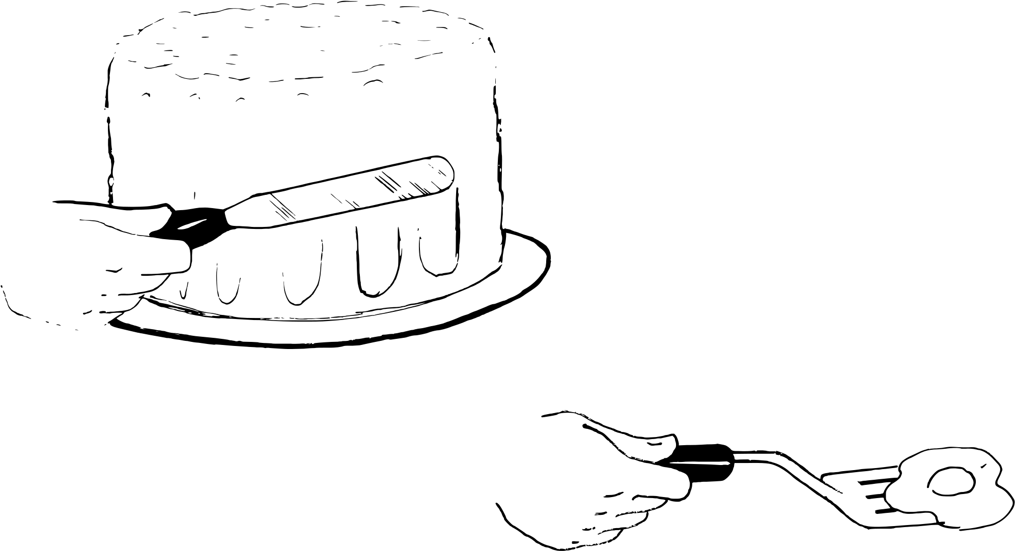 Open - Line Art Clipart (2000x1140), Png Download