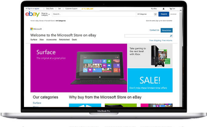 An Ebay Store Is An Obvious Choice If You're Interested - Microsoft Store Online Clipart (766x437), Png Download