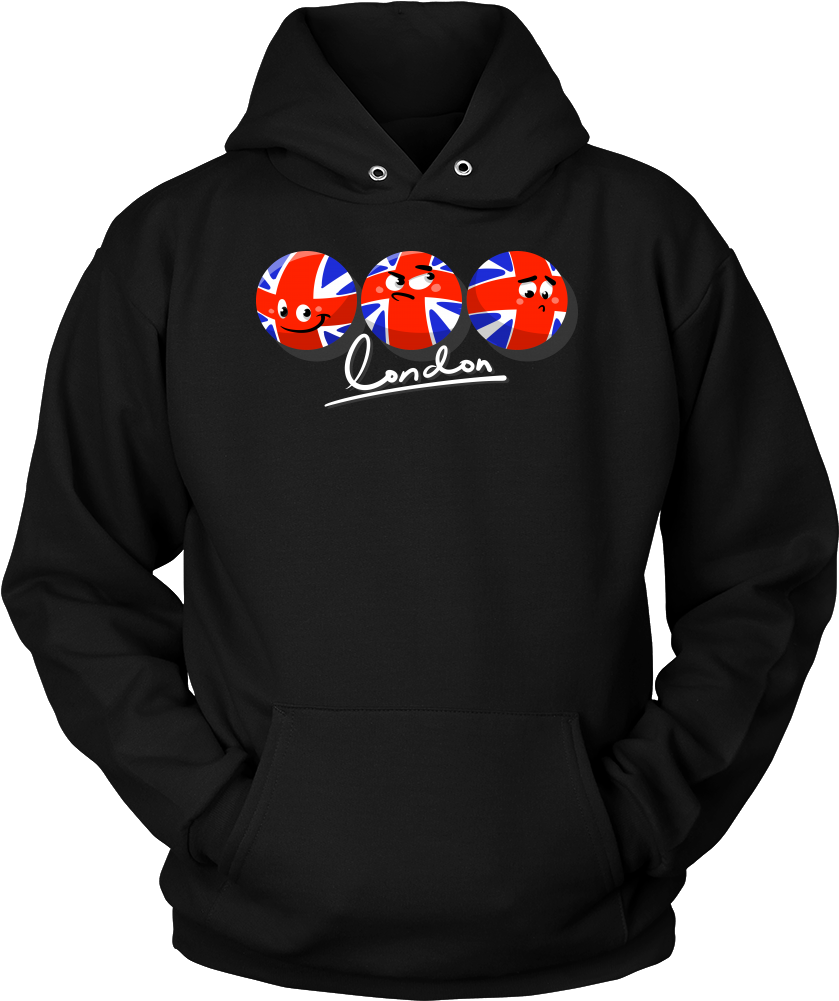Great Britain British Flag London Funny Emoji Hoodie Clipart (839x1001), Png Download