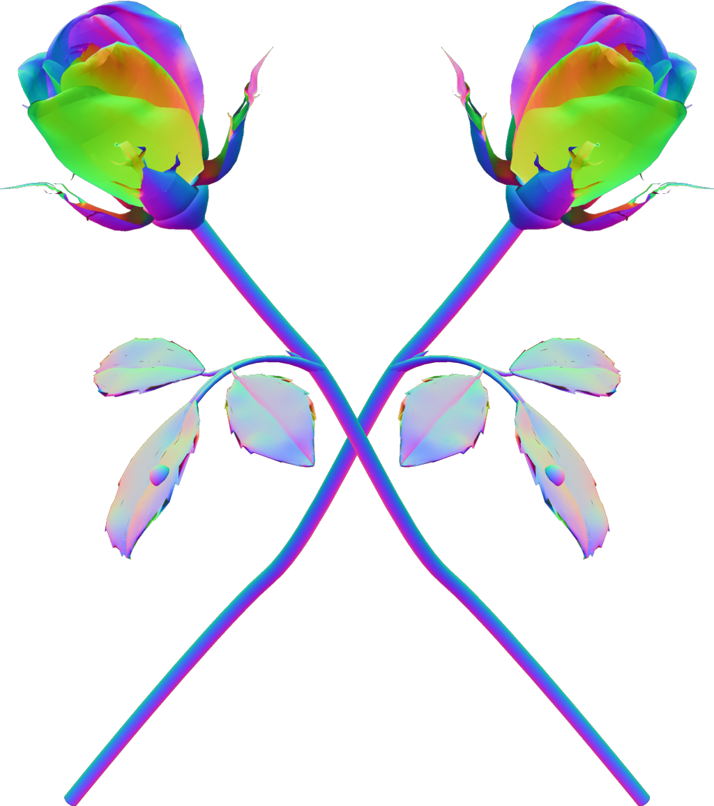 Roses Sticker - Psychedelic Png Clipart (1024x1155), Png Download