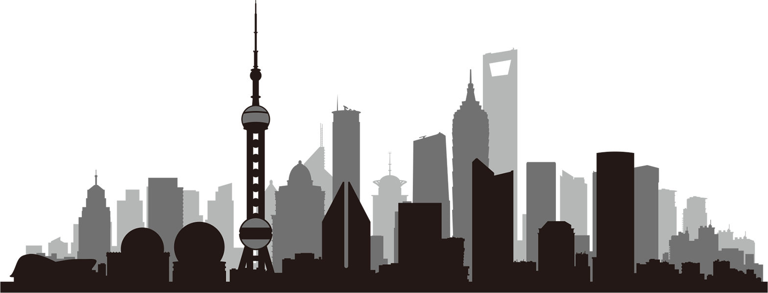 Thumb Image - Silhouette Shanghai Skyline Clipart (1568x600), Png Download