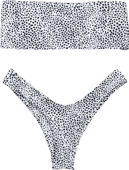 558 X 744 3 - Leopard Print Bandeau Bikini Clipart (558x744), Png Download