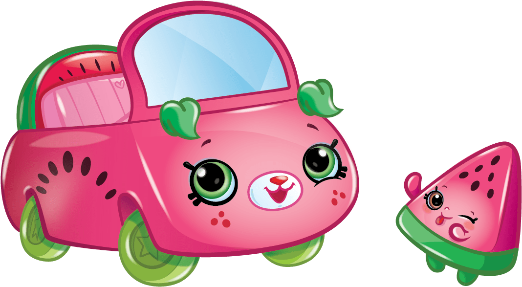 Shopkins Season - Cutie Cars Motor Melon Clipart (1201x1032), Png Download