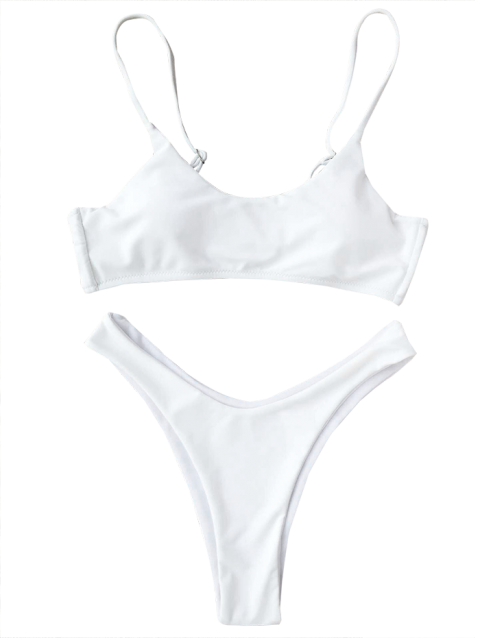 Cami Padded Thong Bathing Suit Suits White - Thong Clipart (480x640), Png Download