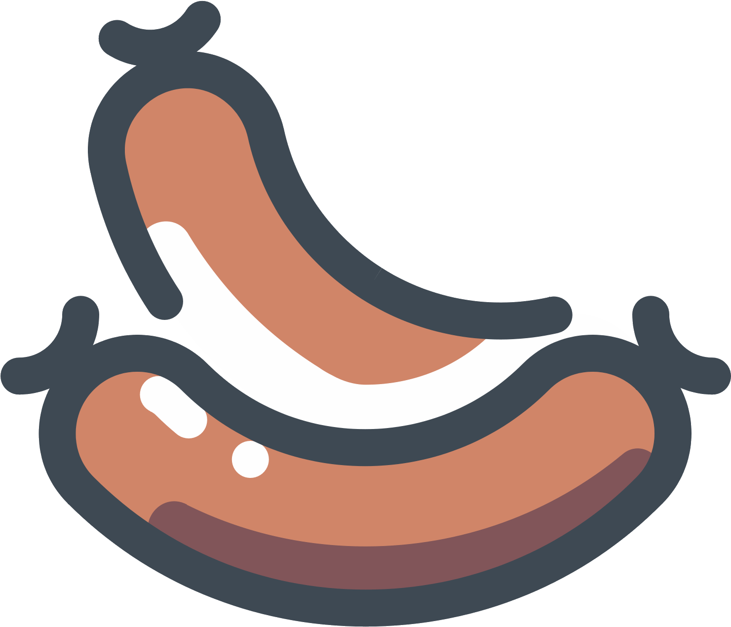 Barbecue Clipart Bbq Sausage - Sausage Icon Png Transparent Png (1600x1600), Png Download