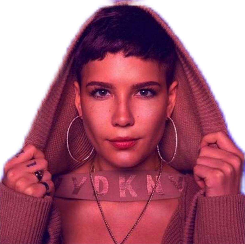 Halsey Sticker - Girl Clipart (1024x1021), Png Download