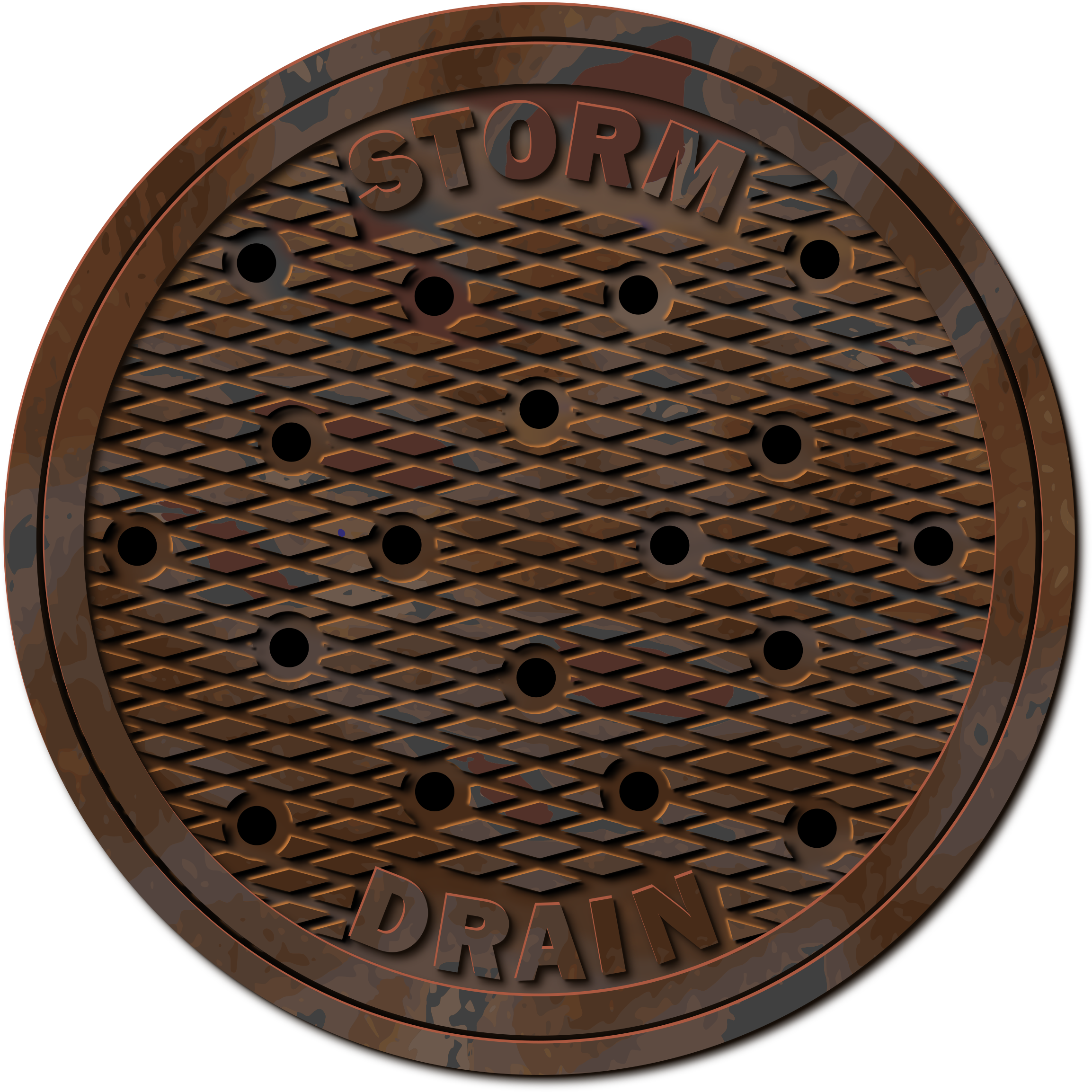 This Free Icons Png Design Of Storm Drain Manhole Cover Clipart (2400x2400), Png Download