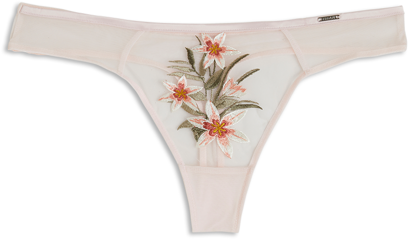 Thong Low With Embroidery Pink - Thong Clipart (888x888), Png Download