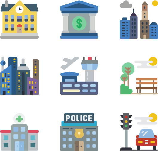 City Life Clipart (600x564), Png Download