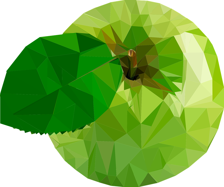 Green Apple Transparent Background - Зеленое Яблоко Вектор Clipart (864x720), Png Download