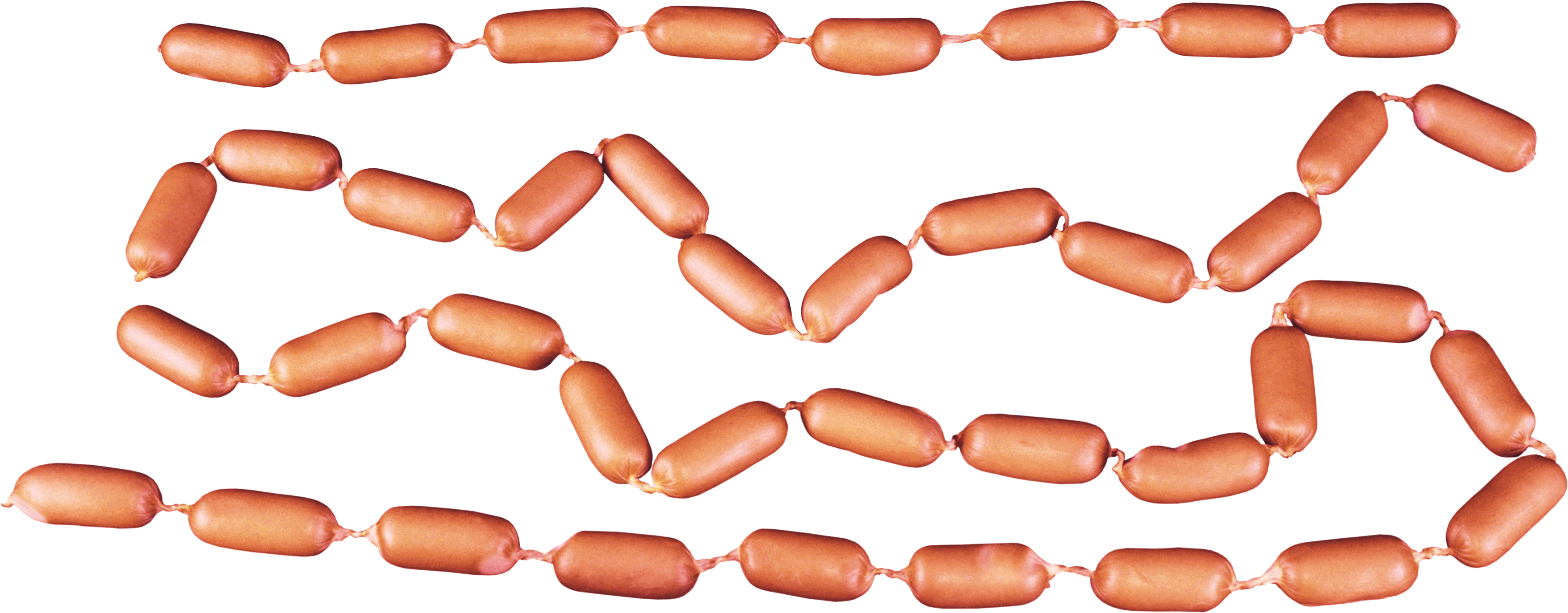 Sausage - Sausage Links Png Clipart (3520x1377), Png Download