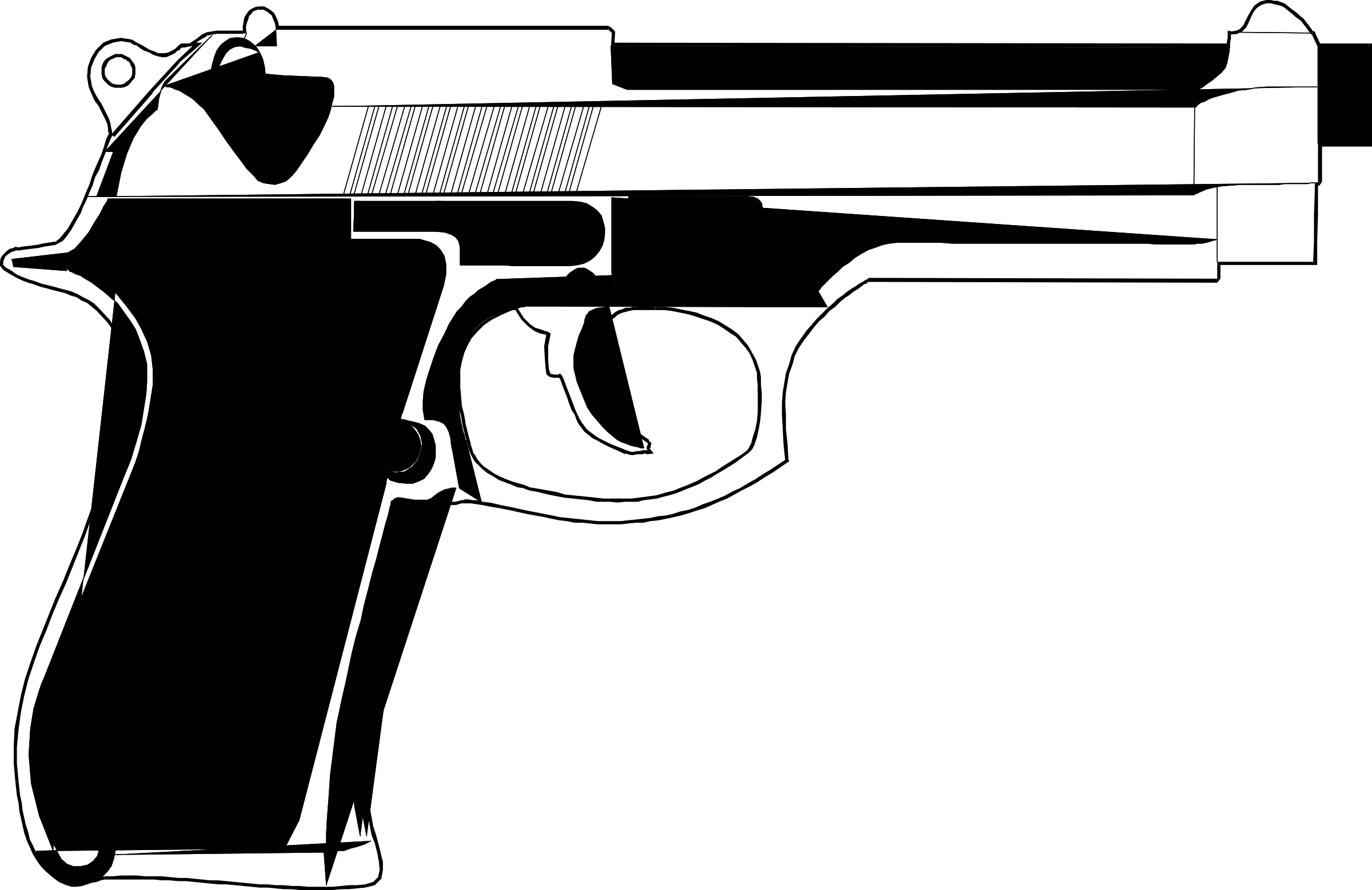 Download Vector Transparent Shooting Clipart Police Gun - Hand Gun