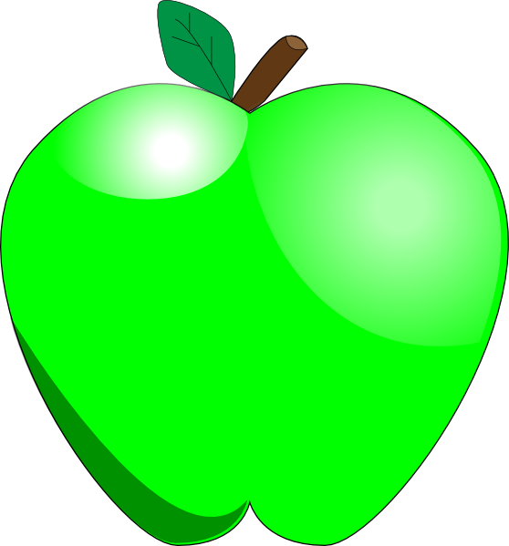 Green Apple Png Clipart (558x599), Png Download