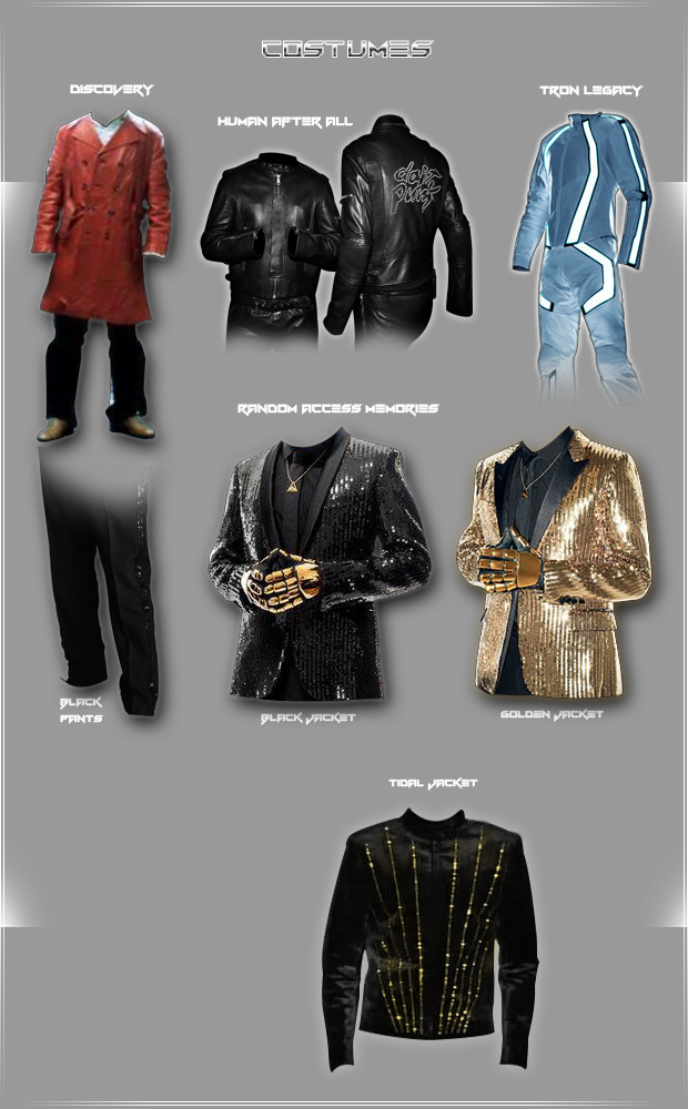 Golden History Guyman Comparaison Costumes - Daft Punk Starboy Jacket Clipart (620x1000), Png Download