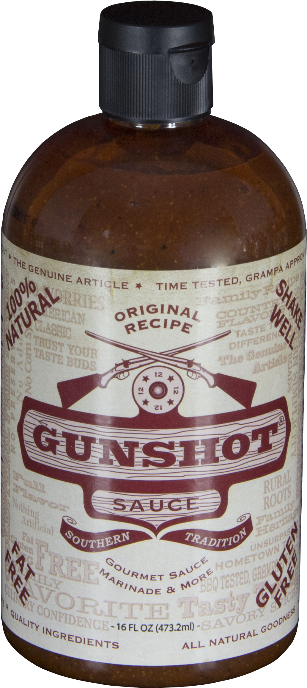 Or 16oz New High Res - Gunshot Bbq Sauce Clipart (1368x2550), Png Download