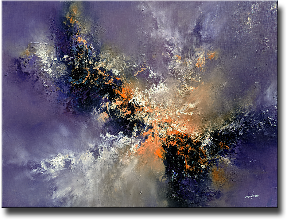 Lavender Storm - Modern Art Clipart (1000x775), Png Download